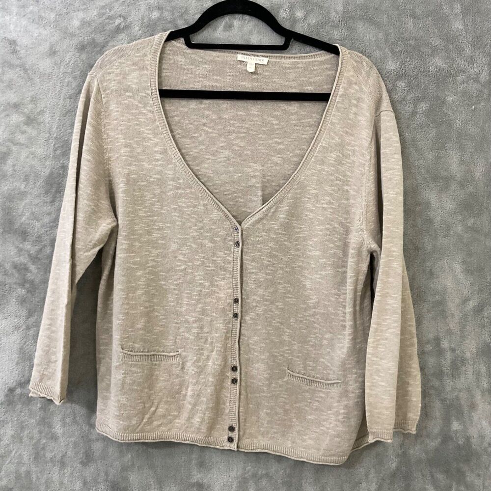 Eileen Fisher Beige Cardigan Sweater